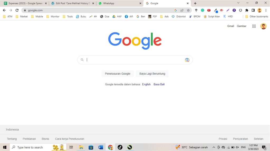 Cara melihat history download di Google Chrome langkah ke-1