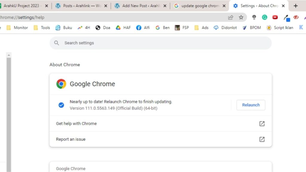 Update Google Chrome ke-4